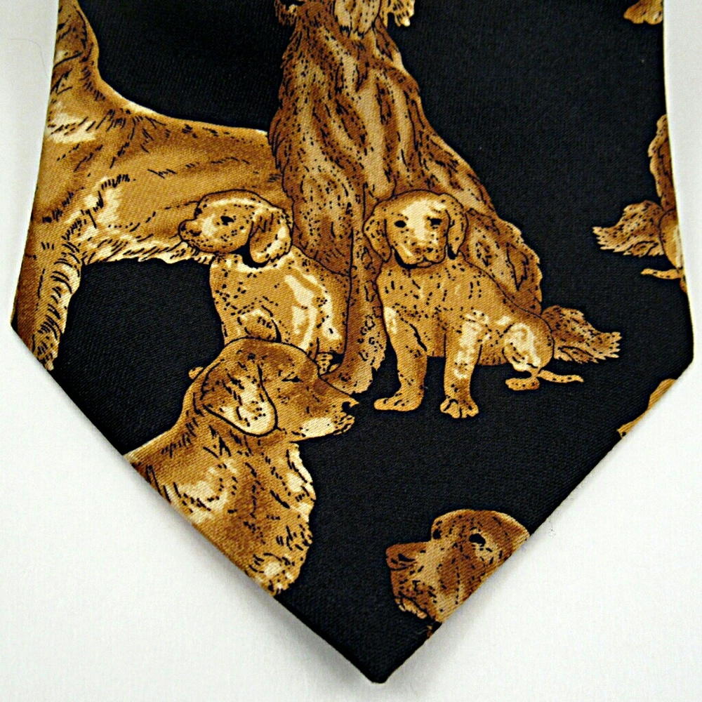 Ralph Marlin Golden Retriever Club Dog Men's Tie